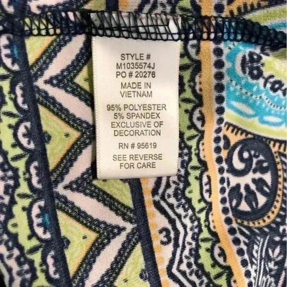 John Paul Richard Womens Large Cottage Core Boho Blue Multicolor Maxi Dress - Picture 6 of 6